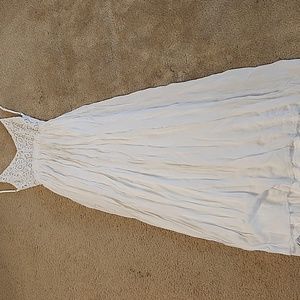 Off white back out dress